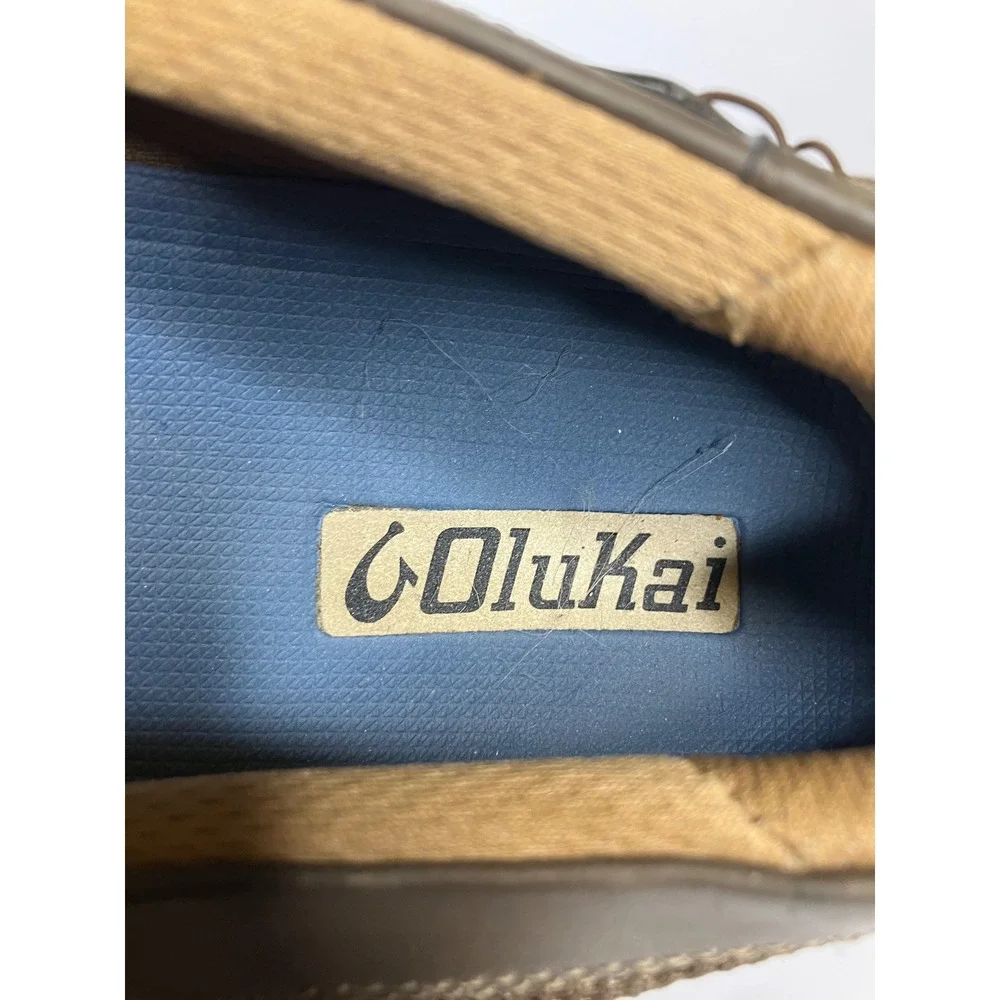 Olukai Mano Mesh Boat Shoes Mens 11 Brown‎ Good Breathable Slip On Loafers